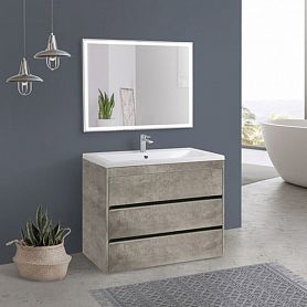 Мебель для ванной Art & Max Family 75 напольная, цвет цемент  - фото 1