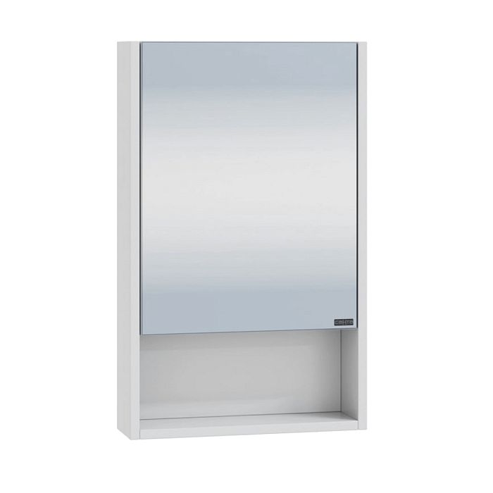 Шкаф-зеркало Санта Сити 40, цвет белый