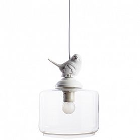 Подвесной светильник Arte Lamp Passero A8029SP-1WH, арматура белая, плафон стекло прозрачное, 20х20 см - фото 1
