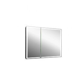 Шкаф-зеркало Art & Max Techno 100, с подсветкой, цвет черный - фото 1