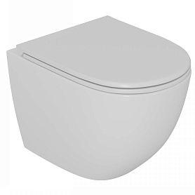 Унитаз D&K Matrix DT1396016 подвесной, безободковый, с сиденьем микролифт, цвет белый - фото 1