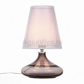 Прикроватная лампа ST Luce Ampolla SL974.604.01, арматура металл / стекло, цвет хром, розовый, плафон текстиль, цвет белый - фото 1
