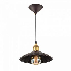 Подвесной светильник Citilux Эдисон CL450104, арматура бронза / венге, плафон металл коричневый, 25х25 см - фото 1