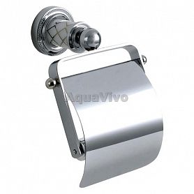 Держатель туалетной бумаги Boheme Murano 10901-CR с крышкой, цвет хром - фото 1