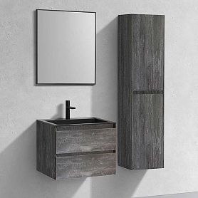 Мебель для ванной Vincea Luka 60, с 2 ящиками, цвет серый камень - фото 1