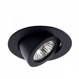Точечный светильник Arte Lamp Accento A4009PL-1BK, арматура черная, 10х10 см - фото 1