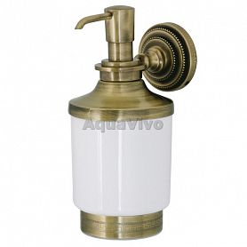 Дозатор Boheme Medici 10617 для жидкого мыла с держателем, цвет бронза - фото 1