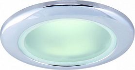 Точечный светильник Arte Lamp Aqua A2024PL-1CC, арматура хром, плафон стекло белое, 9х9 см - фото 1