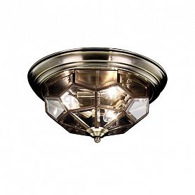 Потолочный светильник Citilux Витра-1 CL442530, арматура бронза, плафон стекло прозрачное, 39х39 см - фото 1