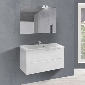Мебель для ванной Vincea Mia 80, под раковину из искусственного камня, цвет белый глянец - фото 1