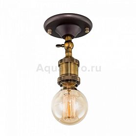 Потолочный светильник Citilux Эдисон CL450500, арматура венге / бронза, 11х11 см - фото 1