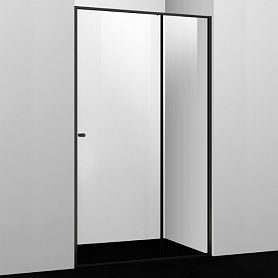 Душевая дверь WasserKRAFT Dill WasserSchutz 61S13 110x200, стекло прозрачное, профиль черный - фото 1