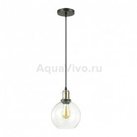Подвесной светильник Lumion Kit 3684/1, арматура цвет черный, плафон/абажур стекло, цвет прозрачный - фото 1