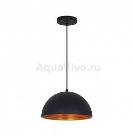Подвесной светильник Odeon Light Uga 3349/1, арматура черная, плафон металл черный / золото, 30х147 см - фото 1