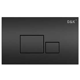 Кнопка смыва D&K Quadro DB1519025 для унитаза, цвет черный - фото 1