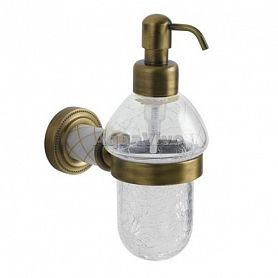 Дозатор Boheme Murano 10912-BR для жидкого мыла с держателем, цвет бронза - фото 1