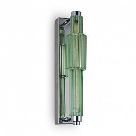 Бра Maytoni Verticale MOD308WL-L9GN3K, арматура хром, плафон стекло зеленое - фото 1