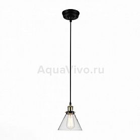 Подвесной светильник ST Luce Evoluto SL237.403.01, арматура металл, цвет черный, бронза, плафон стекло, цвет прозрачный - фото 1