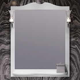 Зеркало Опадирис Клио / Брунелла 80x105, цвет белый матовый - фото 1