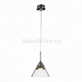 Подвесной светильник ST Luce Cono SL930.103.01, арматура металл, цвет хром, плафон акрил, цвет прозрачный - фото 1