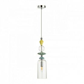 Подвесной светильник Odeon Light Bizet 4893/1, арматура хром, плафон стекло прозрачное - фото 1