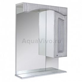 Шкаф-зеркало Mixline Крит 60, цвет белый / патина серебро - фото 1