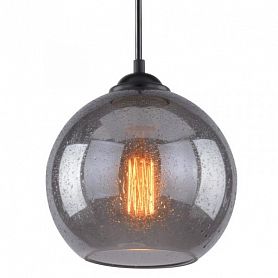 Подвесной светильник Arte Lamp Splendido A4285SP-1SM, арматура цвет черный, плафон/абажур стекло, цвет серый - фото 1