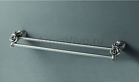 Полотенцедержатель Art & Max Rose AM-B-0918-T, двойной, 66 см, цвет серебро - фото 1