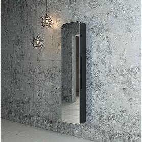 Шкаф-пенал Art & Max Lecce 36, с подсветкой и диммером, цвет черный матовый - фото 1