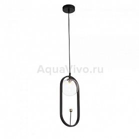 Подвесной светильник ST Luce Circono SL1201.403.01, арматура металл, цвет черный, плафон стекло, цвет прозрачный - фото 1