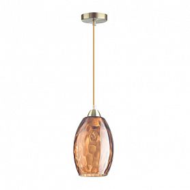 Подвесной светильник Lumion Sapphire 4485/1, арматура бронза, плафон стекло коричневое - фото 1