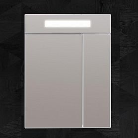 Шкаф-зеркало Опадирис Фреш 60, с подсветкой, цвет белый - фото 1