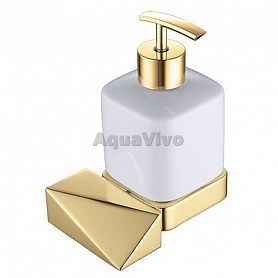 Дозатор Boheme New Venturo 10317-G для жидкого мыла с держателем, цвет золото - фото 1