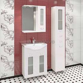 Мебель для ванной Какса-А Витраж 55, напольная, цвет белый - фото 1