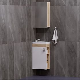 Мебель для ванной Corozo Комо 40, цвет белый / дуб сонома - фото 1