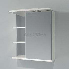 Шкаф-зеркало Какса-А Грация 62, с подсветкой, правый, цвет белый - фото 1