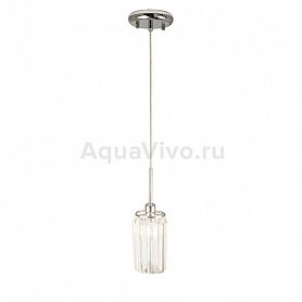 Подвесной светильник Citilux Синди CL330111, арматура хром, плафон хрусталь прозрачный, 9х9 см - фото 1