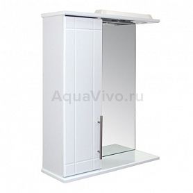 Шкаф-зеркало Mixline Вилена 55x70, с подсветкой, левый, цвет белый - фото 1