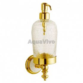 Дозатор Boheme Palazzo 10117 для жидкого мыла с держателем, цвет золото - фото 1