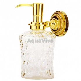 Дозатор Boheme Imperiale 10418 для жидкого мыла с держателем, цвет золото - фото 1