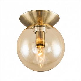 Потолочный светильник Citilux Томми CL102513, арматура бронза, плафон стекло бежевое, 15х15 см - фото 1