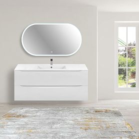 Мебель для ванной Vincea Mia 120, под фарфоровую раковину, цвет белый глянец - фото 1