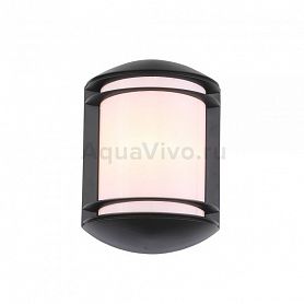 Уличный настенный светильник ST Luce Agio SL076.401.01, арматура металл, цвет черный, плафон акрил, цвет белый - фото 1