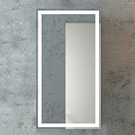 Шкаф-зеркало Art & Max Techno Nero 35, правый, с подсветкой и диммером, цвет черный - фото 1