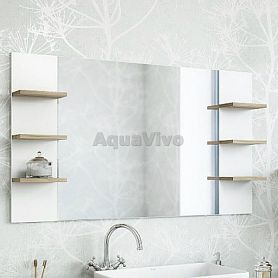 Зеркало Sanflor Ингрид 120x70, цвет белый / вяз швейцарский - фото 1