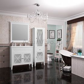 Мебель для ванной Опадирис Палермо 90, цвет белый матовый - фото 1