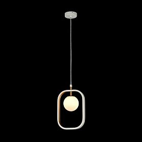 Подвесной светильник Maytoni Avola MOD431-PL-01-WG, арматура цвет золото/белый, плафон/абажур стекло, цвет белый - фото 1