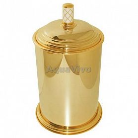 Мусорное ведро Boheme Murano 10907-G металлическое, цвет золото - фото 1