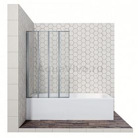 Шторка на ванну Ambassador Bath Screens 16041110 L 90x140, левая, стекло прозрачное, профиль хром - фото 1