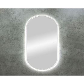Зеркало Art & Max Bari 50х120, с подсветкой и диммером, цвет белый матовый - фото 1